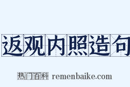 返观内照造句是什么意思的图片